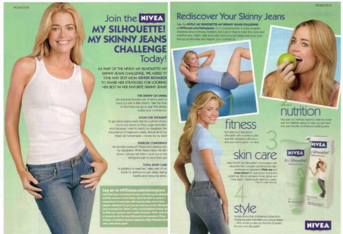 Nivea Silhouette Jeans Vintage Retro Advert Poster A4 Photo Print