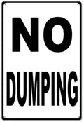 No Dumping Sign Vintage Retro Advert Ads A4 Photo Print