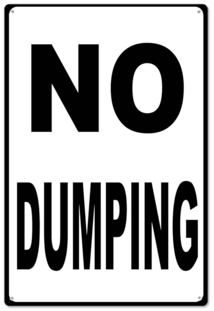 No Dumping Sign Vintage Retro Advert Ads A4 Photo Print