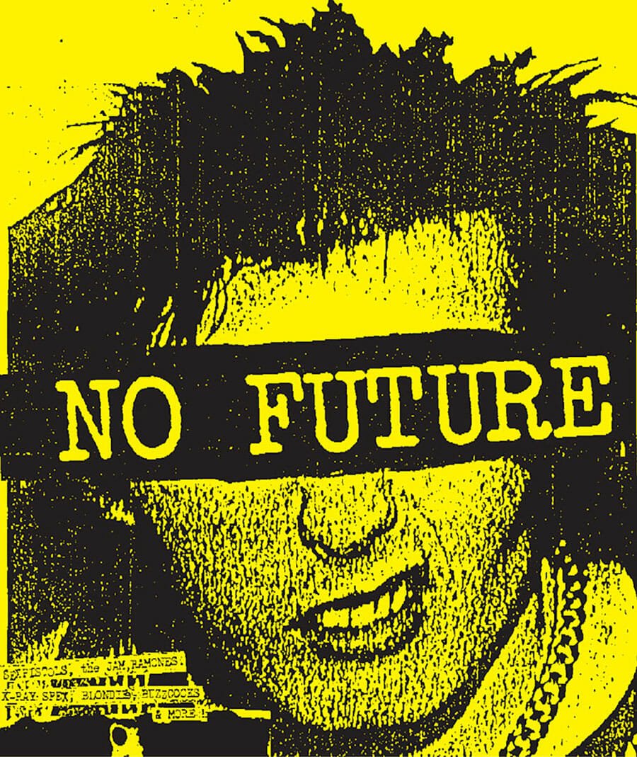 No Future Punk Flyer A4 Photo Print