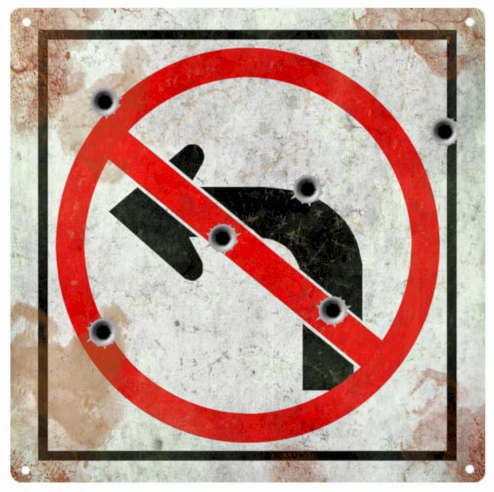 No Shooting Sign Vintage Retro Advert Ads A4 Photo Print