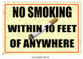 No Smoking Sign 2 Vintage Retro Advert Ads A4 Photo Print