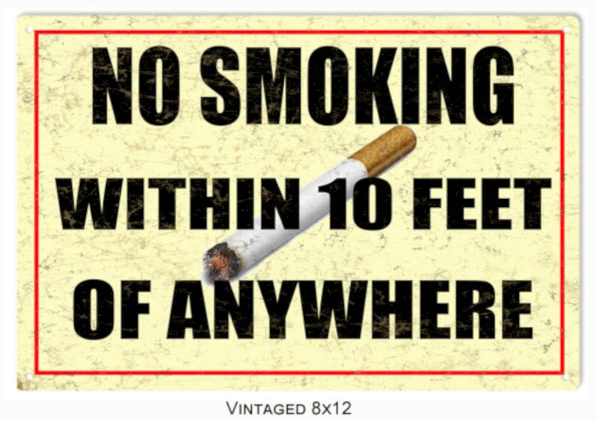 No Smoking Sign 2 Vintage Retro Advert Ads A4 Photo Print