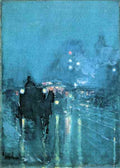Nocturne, Railway Crossing, Chicago by Hassam Impressionism American A4 Photo Print
