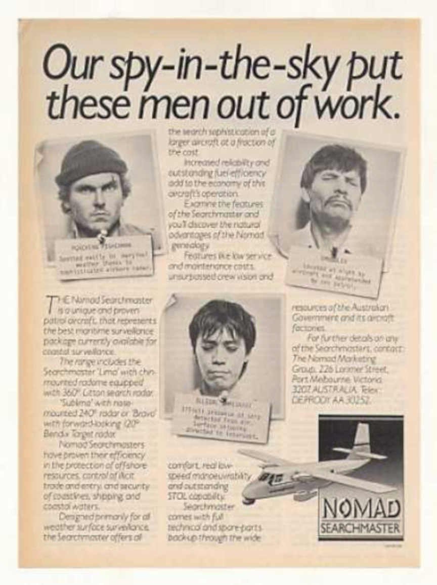 Nomad Searchmaster Planes Vintage Retro Advert Ads A4 Photo Print