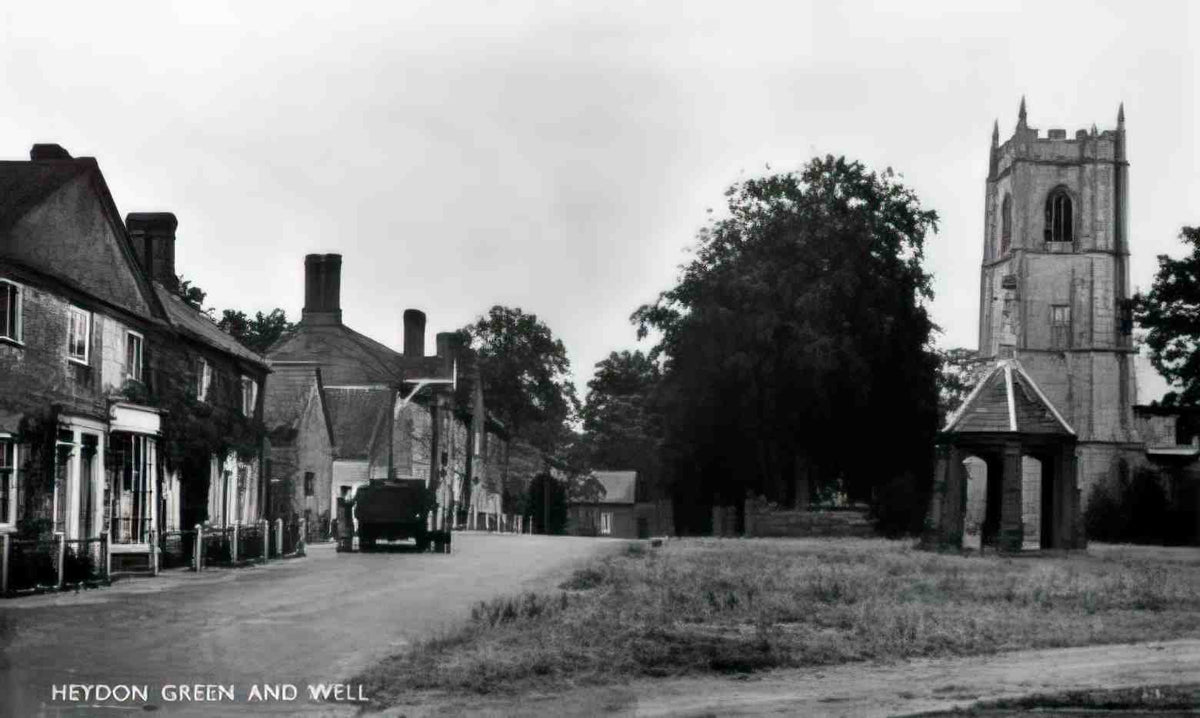 Norfolk Heydon Church Green and Well Vintage A4 Photo Print