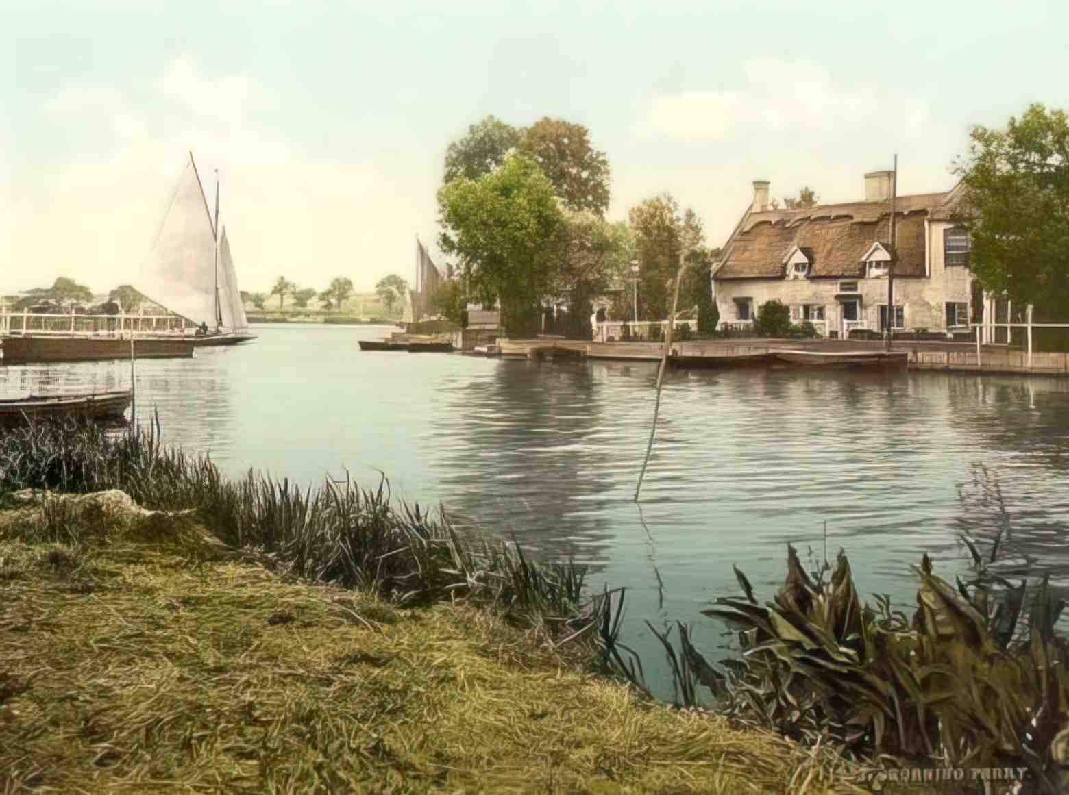 Norfolk Horning Ferry Vintage A4 Photo Print