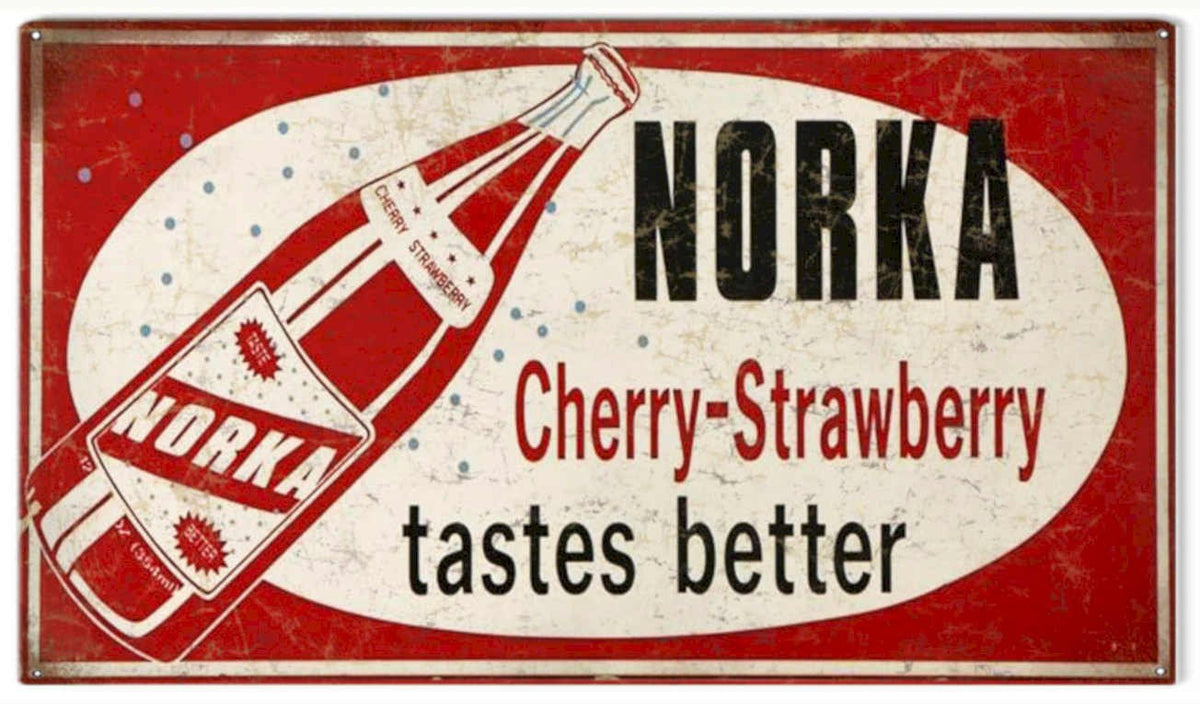 Norka Cherry Strawberry Vintage Retro Advert Ads A4 Photo Print