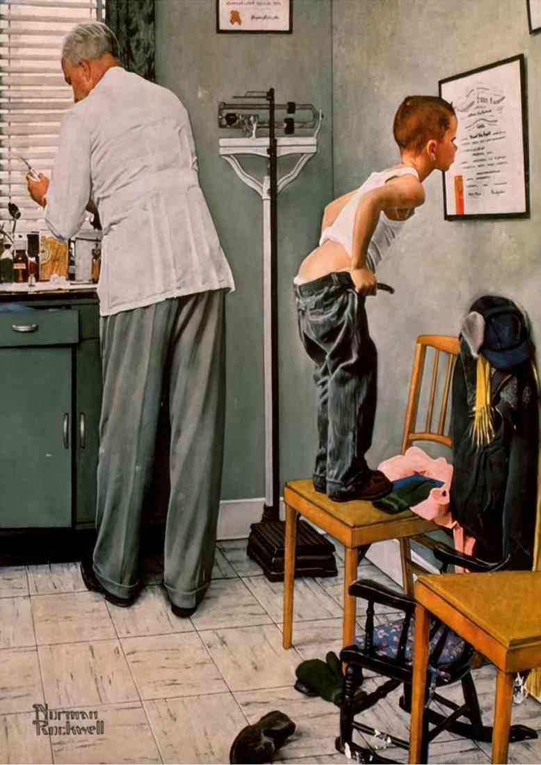 Norman Rockwell doctor A4 Photo Print