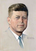 Norman Rockwell portrait of john f kennedy 1960 A4 Photo Print