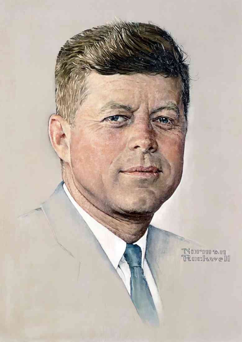 Norman Rockwell portrait of john f kennedy 1960 A4 Photo Print
