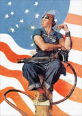 Norman Rockwell rosie the riveter 1943 A4 Photo Print
