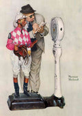 Norman Rockwell weighing in 1958 A4 Photo Print