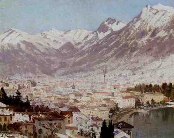 Normann Adelsteen A View Of Como A4 Photo Print