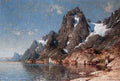 Normann Adelsteen Sailing On The Fjord A4 Photo Print