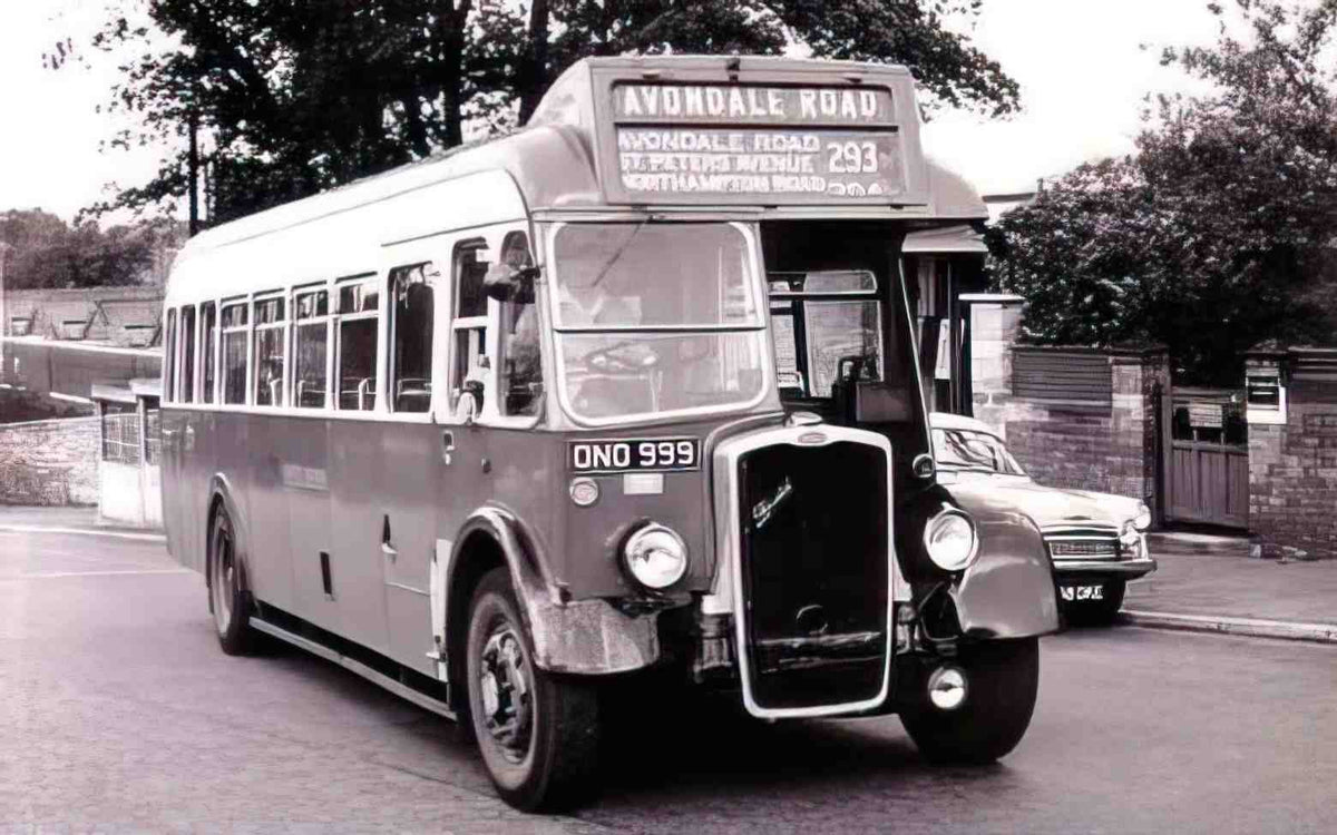 Northamptonshire Kettering Single Decker Bus 1950s Vintage A4 Photo Print
