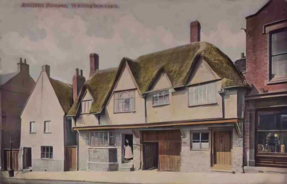 Northamptonshire Wellingborough Ancient Houses Vintage A4 Photo Print