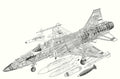 Northrop F 20 Tigershark cutaway A4 Photo Print