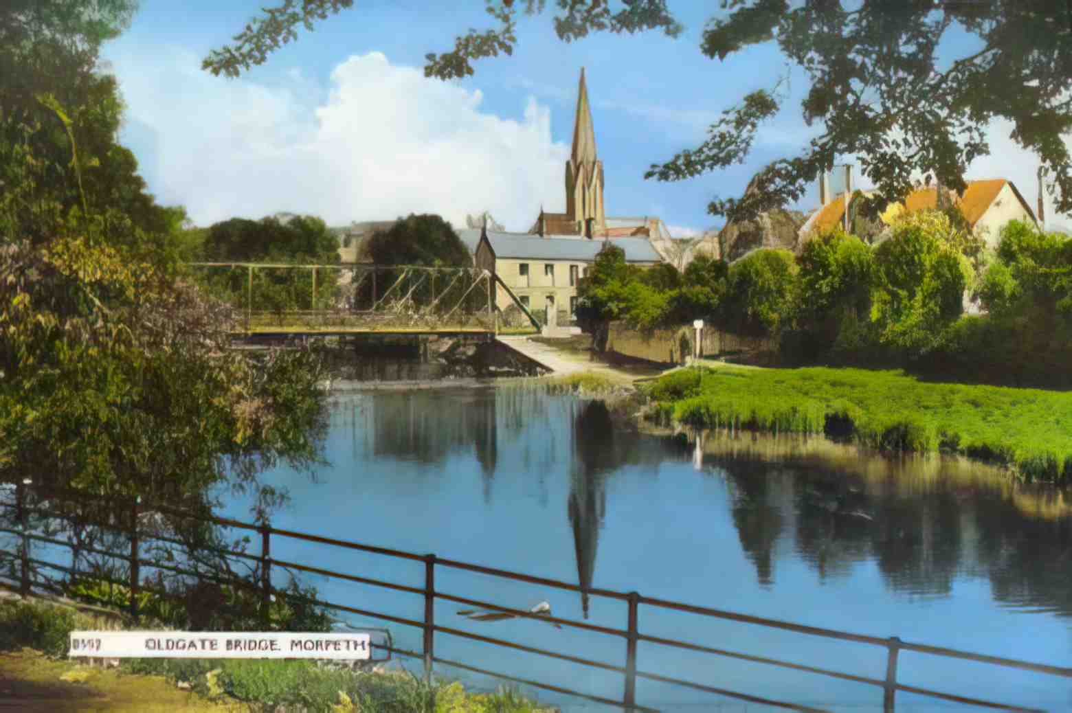 Northumberland Morpeth Oldgate Bridge Vintage A4 Photo Print