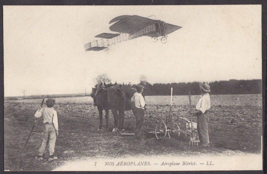 Nos Aeroplanes Aeroplane Bleriot Over Field Vintage A4 Photo Print