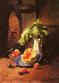 Noter David Emil Joseph De A Still Life With A White Porcelain Pitcher Fruit And Vegetables A4 Photo Print