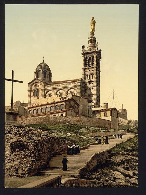 Notre Dame de la Garde I Marseilles Vintage A4 Photo Print