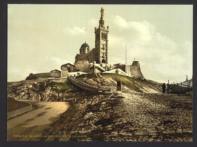 Notre Dame de la Garde Marseilles Vintage A4 Photo Print