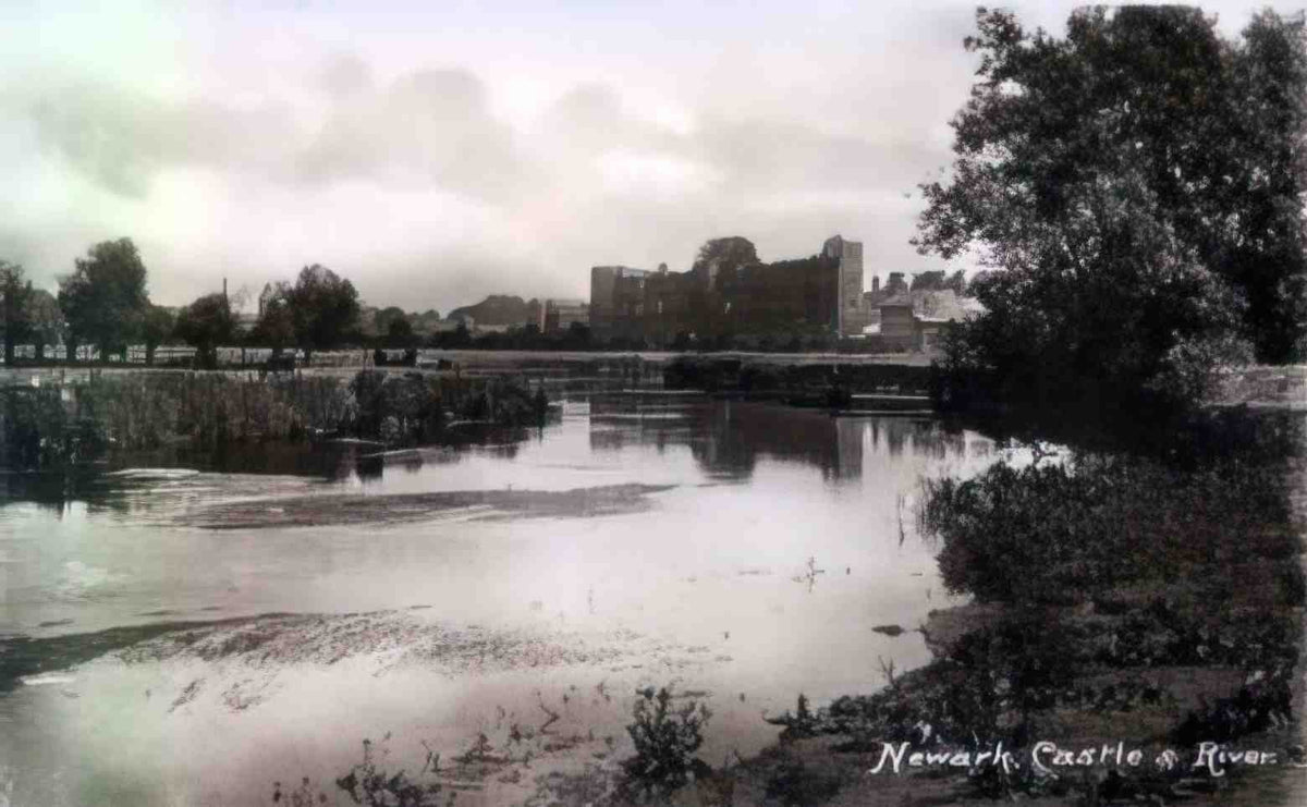 Nottinghamshire Newark Castle and River 1910s Vintage A4 Photo Print
