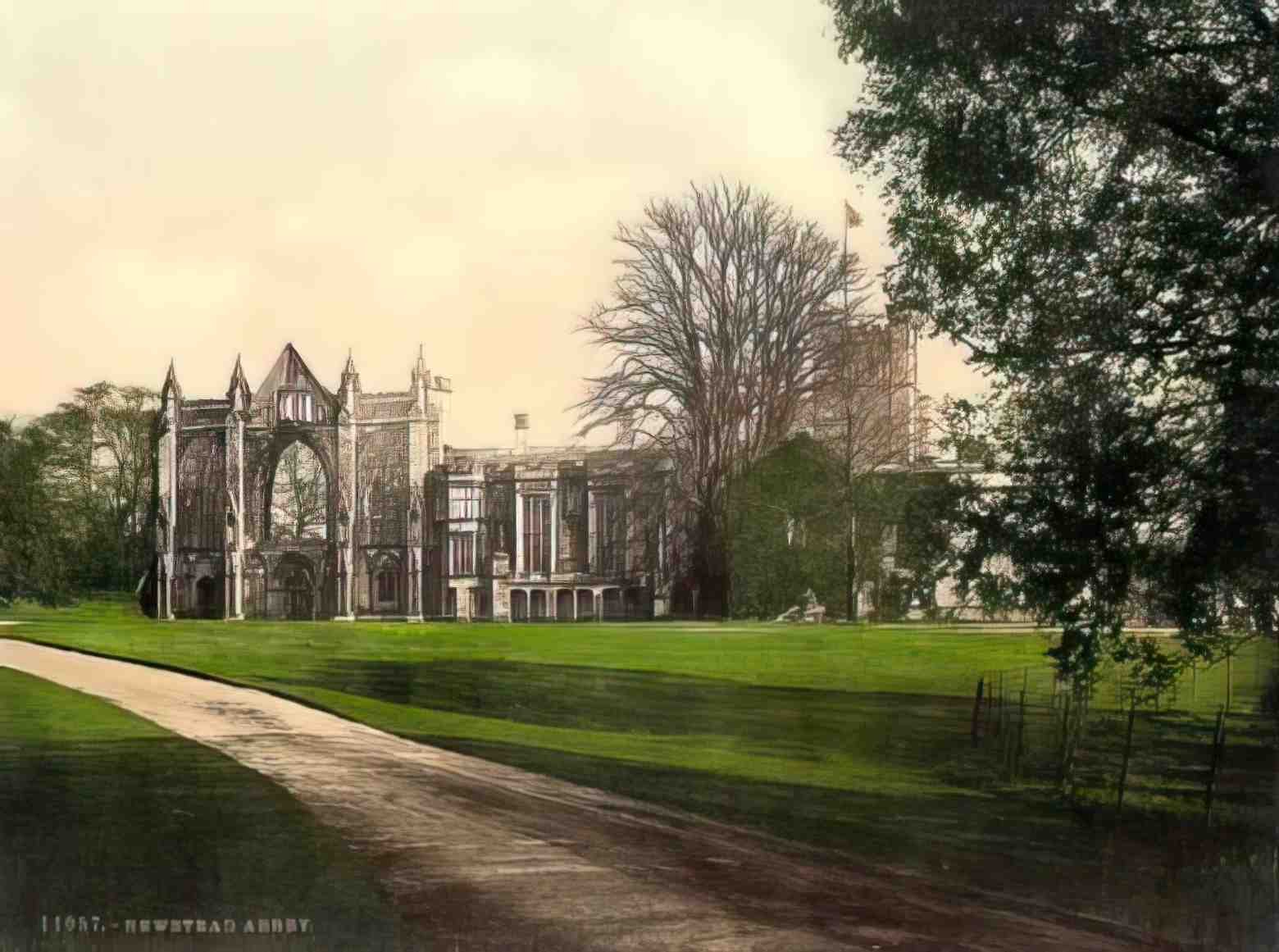 Nottinghamshire Newstead Abbey Vintage A4 Photo Print