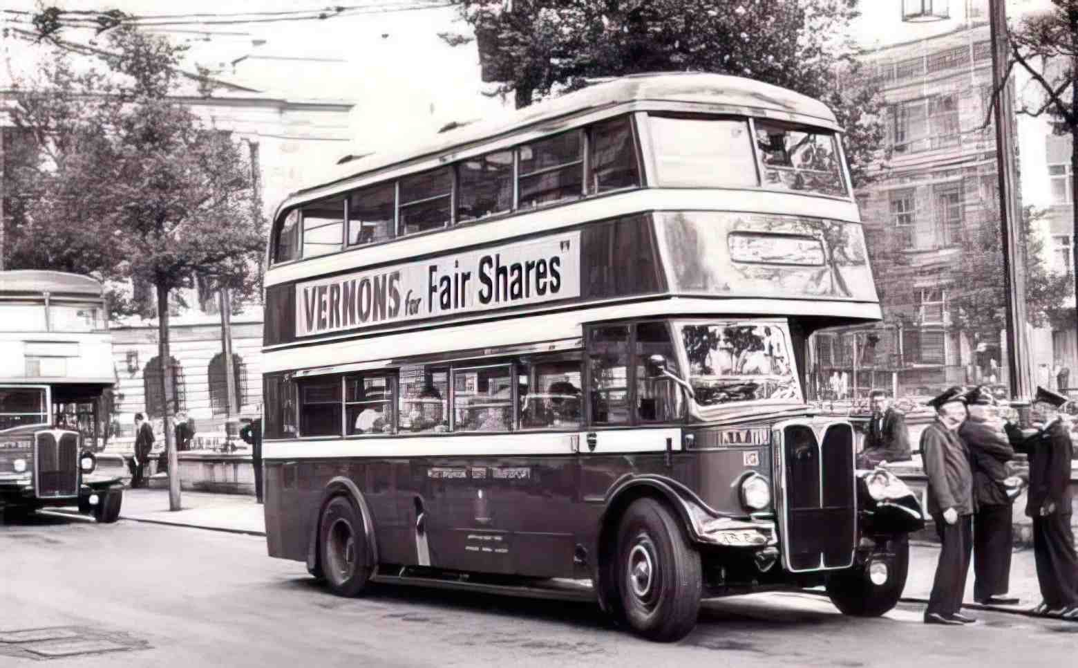 Nottinghamshire Nottingham Bus 1950s Vintage A4 Photo Print