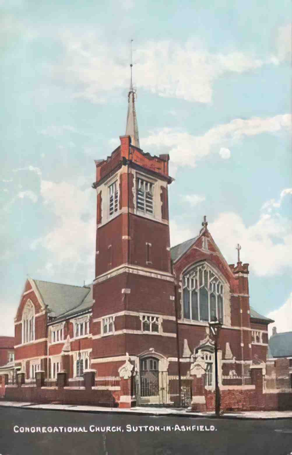 Nottinghamshire Sutton in Ashfield Congregational Hall 1900s Vintage A4 Photo Print