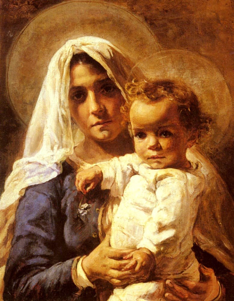 Nourse Elizabeth A Mother And Child Art A4 Photo Print