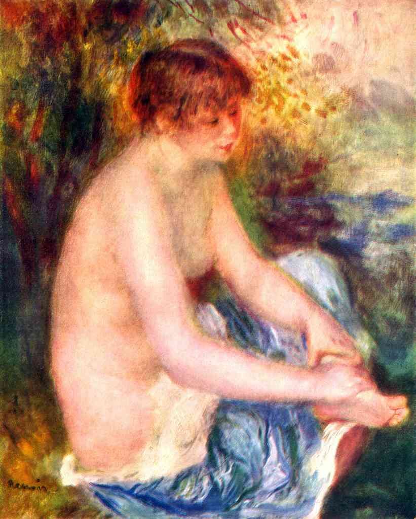 Nude In Blue A4 Photo Print