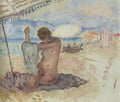 Nude On The Beach A4 Photo Print