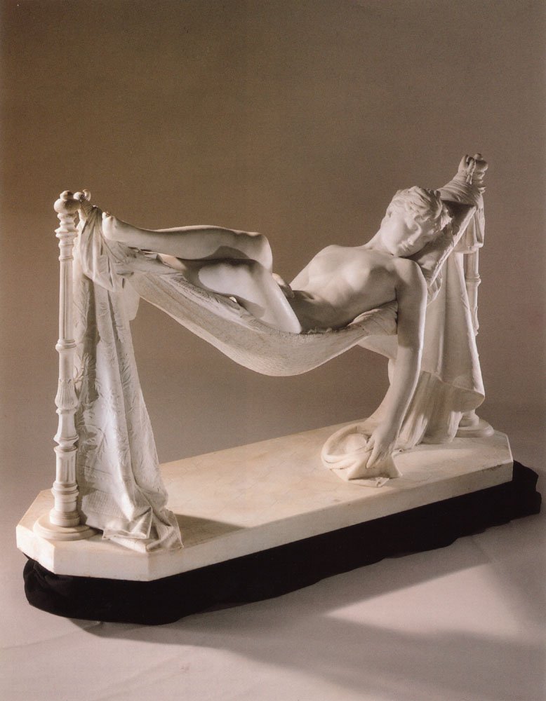 Nude Reclining In A Hammock Art A4 Photo Print