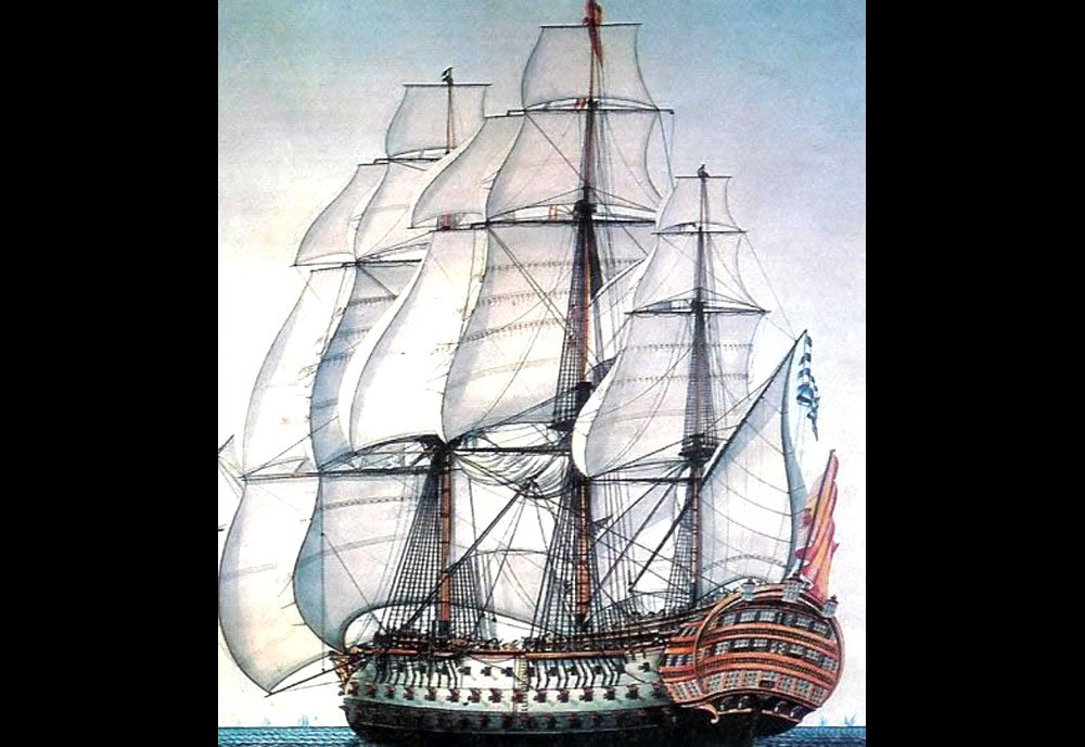 Nuestra Senora De La Santisima Trinidad Warship Spain 1769 A4 Photo Print