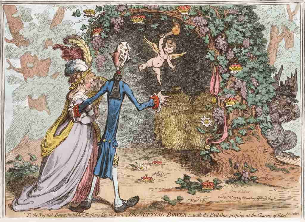 Nuptial Bower 1797 Cartoon Joke 001 Vintage A4 Photo Print