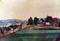 Nuremberg Suburb with a church and cemetery from north by Durer A4 Photo Print