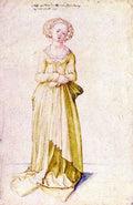 Nuremberg virgin in dance dress by Durer A4 Photo Print