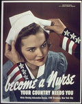 Nurse Poster Wwii Vintage Retro Advert Ads A4 Photo Print