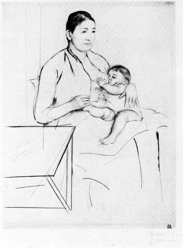 Nursing Cassatt A4 Photo Print