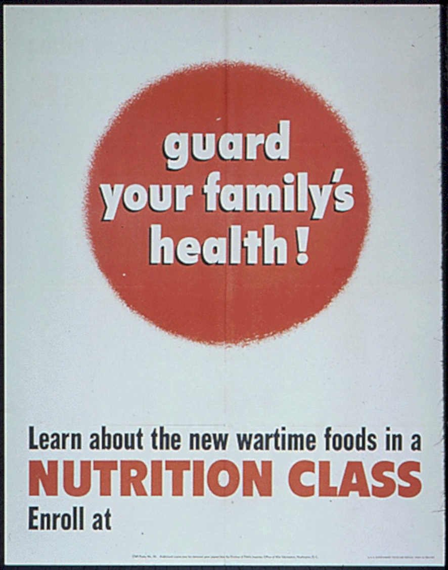 Nutrition Class Poster Vintage Retro Advert Poster A4 Photo Print