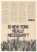 Nyc Skyscraper Rca Vintage Retro Advert Ads A4 Photo Print