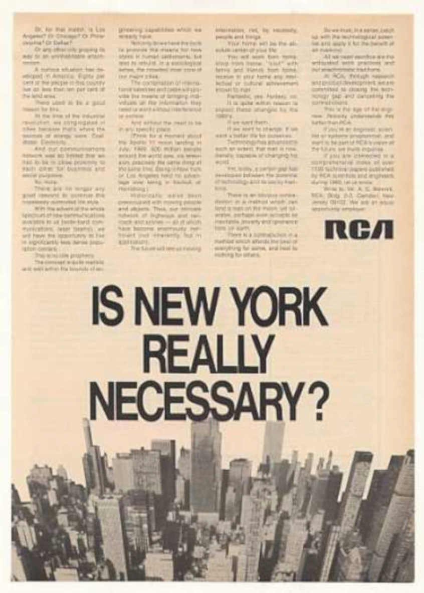 Nyc Skyscraper Rca Vintage Retro Advert Ads A4 Photo Print