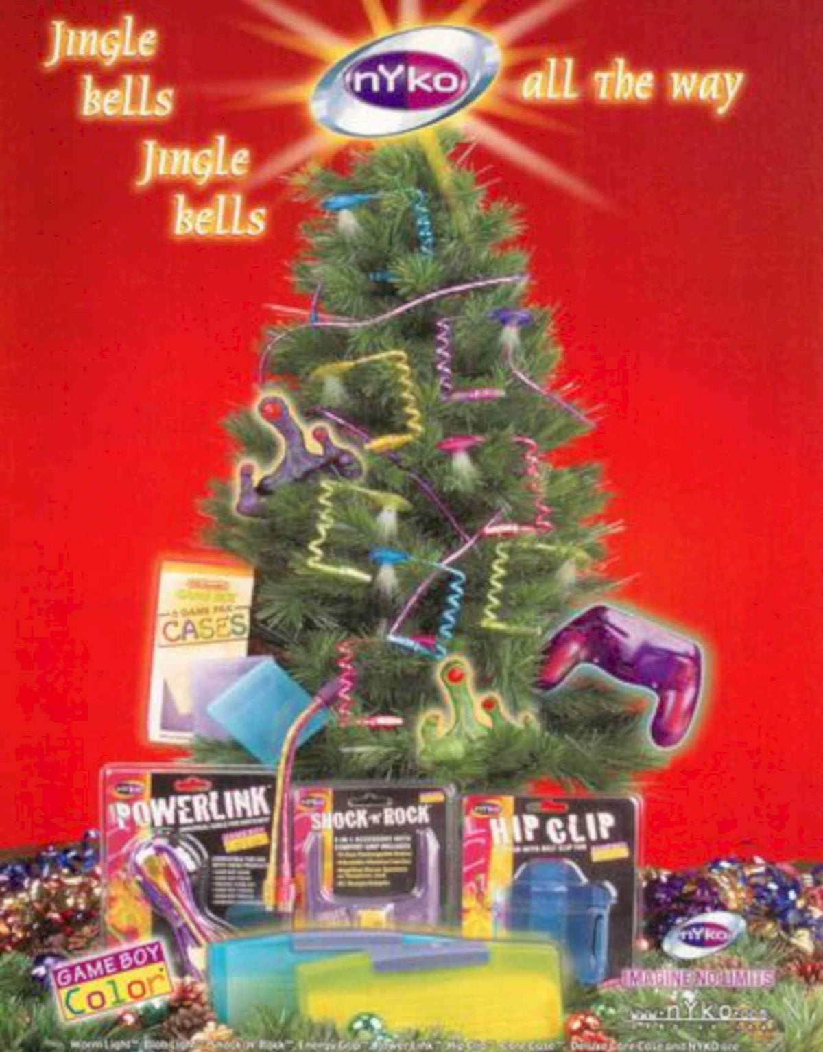 Nyko Jingle Bells Vintage Retro Advert Poster A4 Photo Print