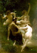 Nymphs And Satyr Bouguereau A4 Photo Print
