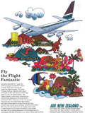 Nz Flight Fantastic Vintage Retro Advert Poster A4 Photo Print
