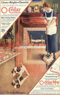 O Cedar Fireplace Vintage Retro Advert Ads A4 Photo Print