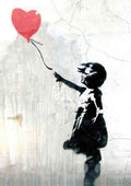 OCT 2013 Banksy Bristol Graffiti girl with red balloon 2 A4 Photo Print