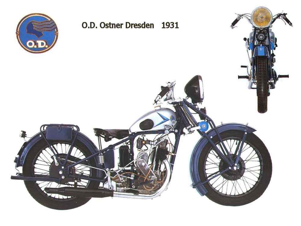 OD Ostner Dresden 1931 motorbike A4 Photo Print